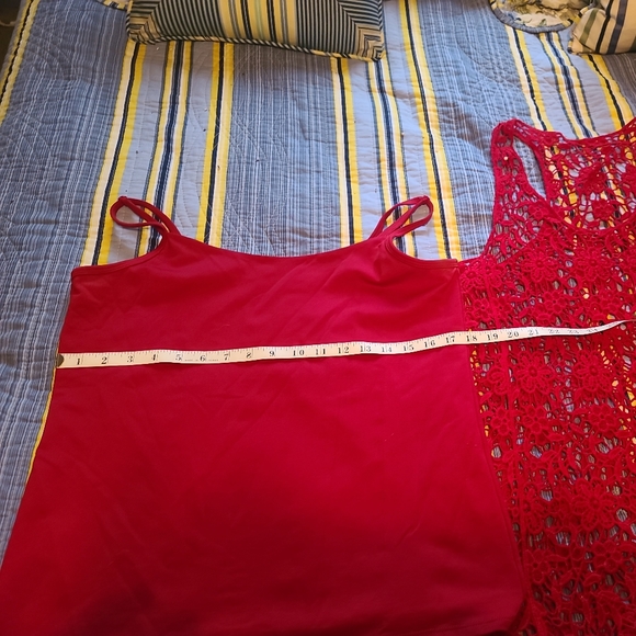 Fuschia Dressbarn Crochet Top size XL - Picture 7 of 8